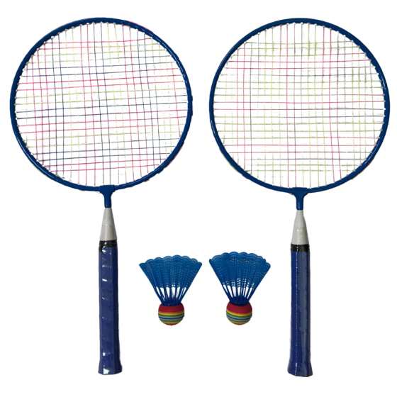 Kit Badminton Infantil com 2 Raquetes, 2 Petecas e bolsa - ATHI
