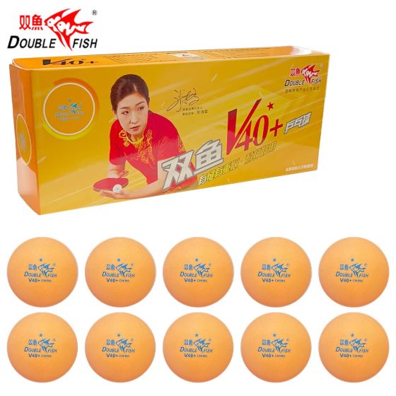 Bola de Tênis de Mesa V40+ 1 Estrela - 10 Unidades - Laranja - Double Fish