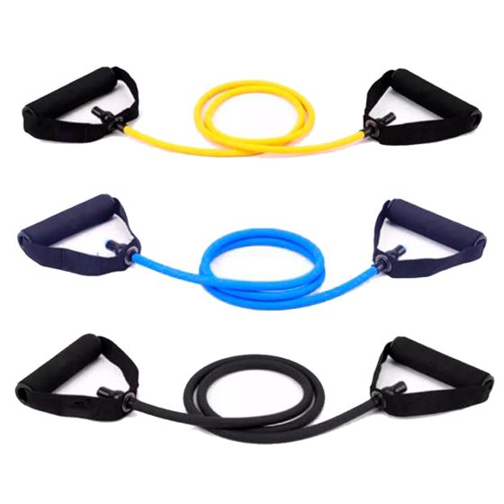 Kit Extensor Elástico Exercícios Ginástica Musculação Multifuncional - Azul Esportes