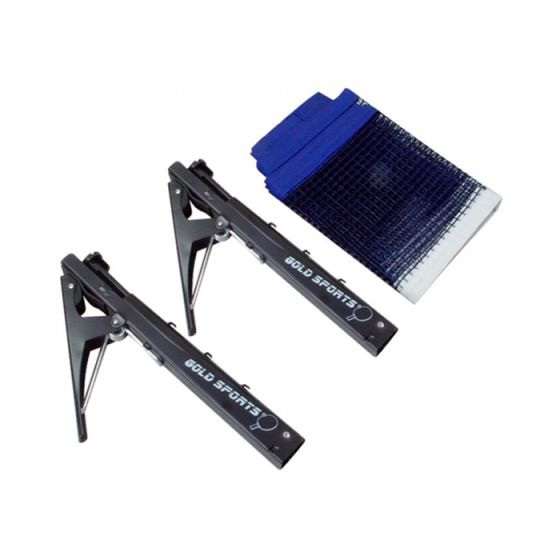 Suporte e Rede para Tênis de Mesa Modelo Jacaré - Antiferrugem - Gold Sports