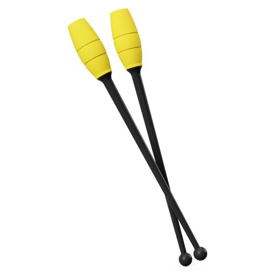Maça Ginástica Rítmica Conectável Pro 40cm - Preta e Amarela - Azul Esportes