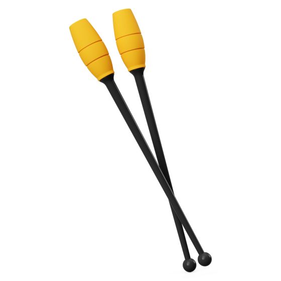 Maça Ginástica Rítmica Conectável Pro 40cm - Preta e Dourada - Azul Esportes