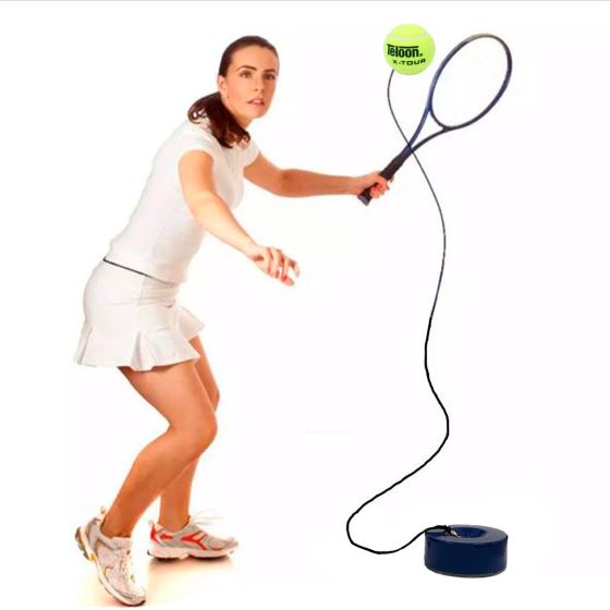 Bola Com Base e Elástico para Treinamento para Tênis de Campo – Azul Esportes 