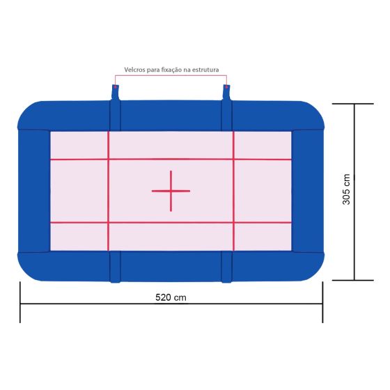 Proteção Trampolim Acrobático Ginástica Artística - Azul Esportes