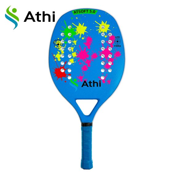 Raquete de Beach Tennis Atsoft 5.0 - Azul - Athi