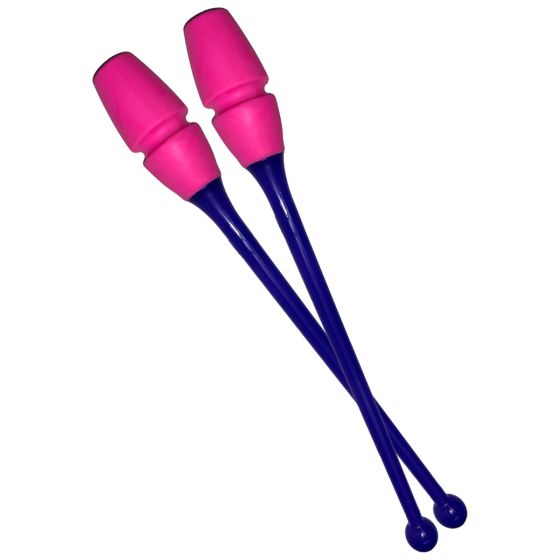 Maça Ginástica Rítmica Conectável Pro 40cm - Roxo Neon e Rosa - Azul Esportes 