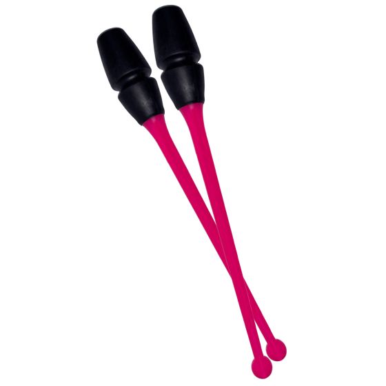 Maça Ginástica Rítmica Conectável Pro 40cm - Rosa Neon e Preto - Azul Esportes 