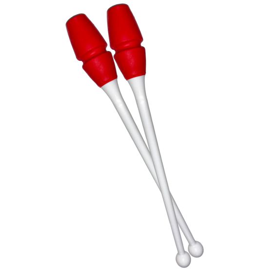 Maça Ginástica Rítmica Conectável Pro 45cm - Branca e Vermelha - Azul Esportes
